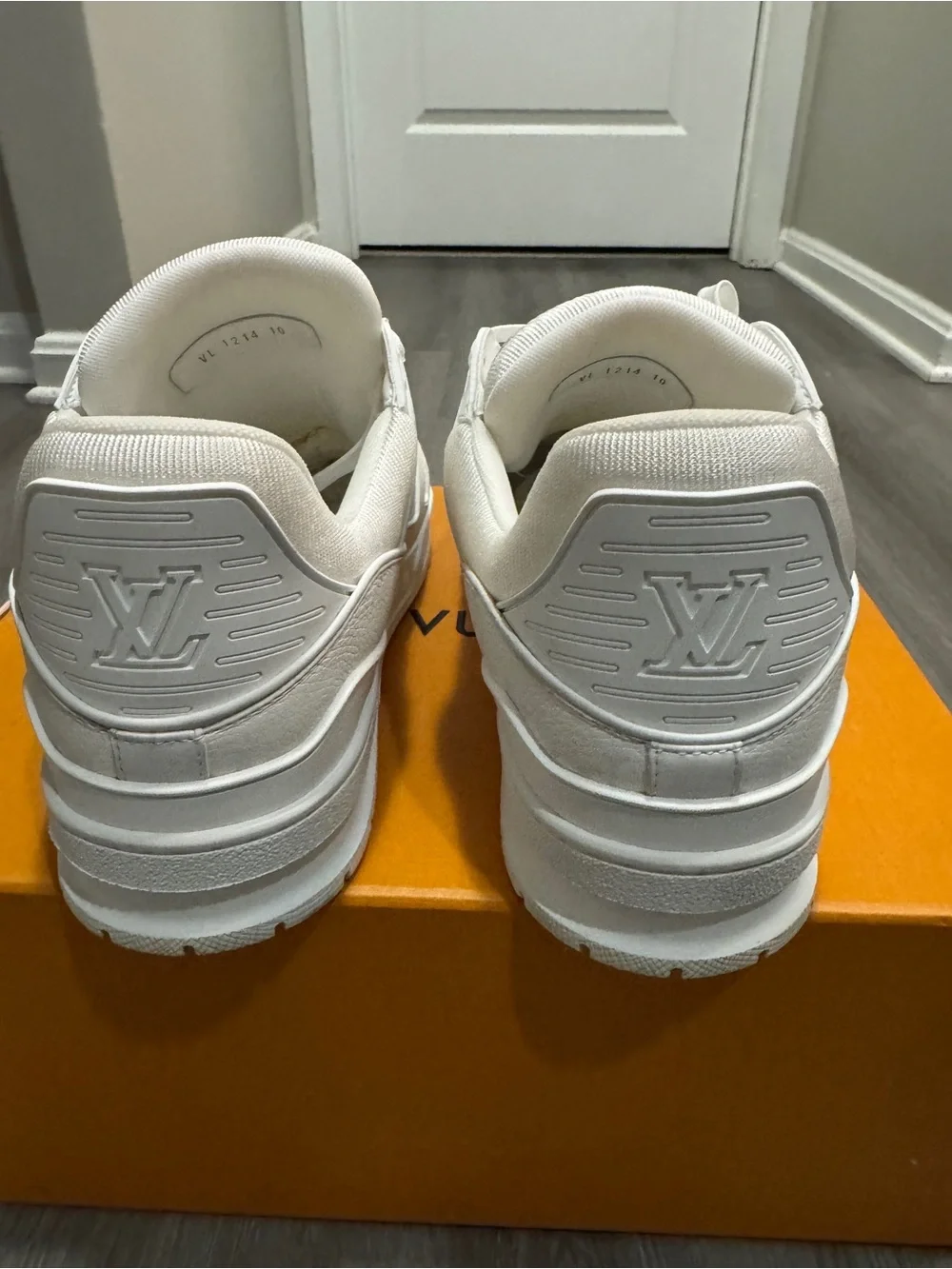 Louis Vuitton White Monogram Embossed Low-Top Sneakers
